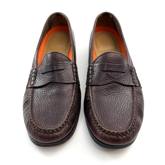 Cole Haan Mens Brown Pebble Leather Penny Loafer Dress Shoes Grand Os Size‎ 8.5 main image 6